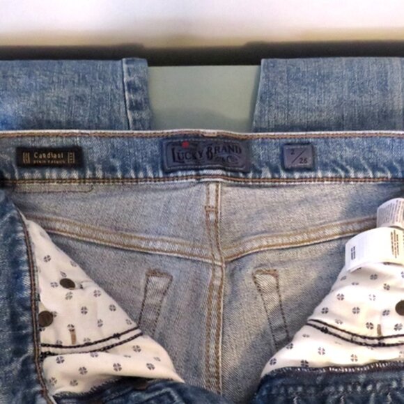 🎄NWOT Lucky Brand Candiani Authentic Straight Crop Jeans Size 2/26 - Picture 12 of 13